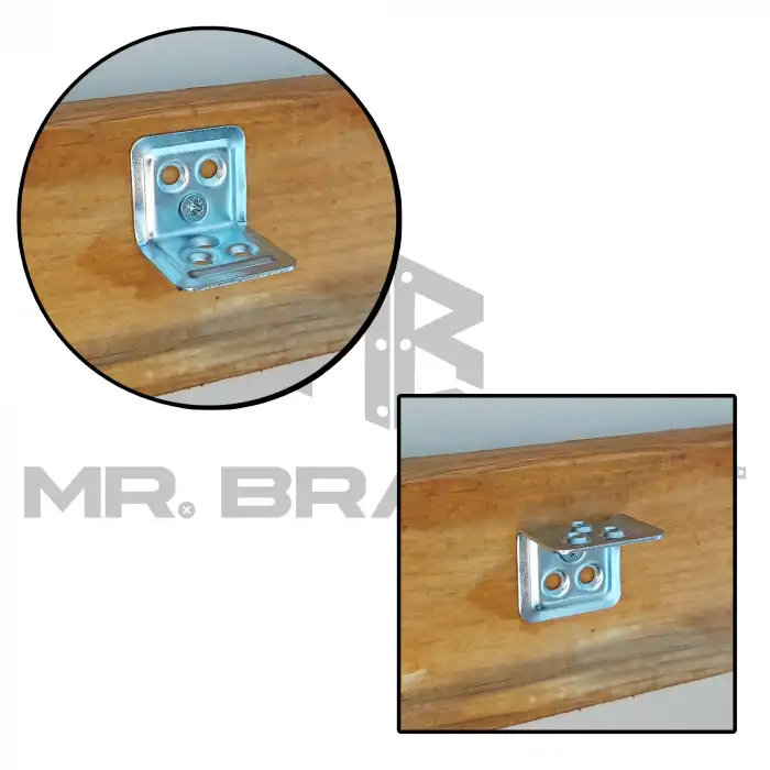 Mr. Bracket 25 ad L Demir Gönye Köşebent 30x25x25mm- Mobilya Dolap Köşe Birleştirme Bağlantı Aparatı