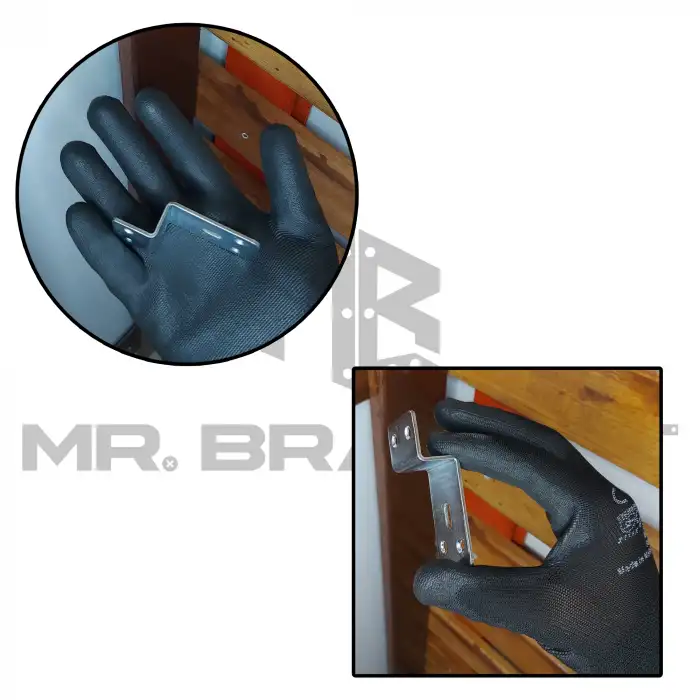 Mr. Bracket 4 ad. Ze Gönye Köşebent 30x50x20x25mm - Eşya Asma Duvar Kancası Destek Askısı Aparatı
