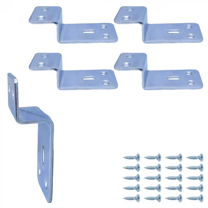 Mr. Bracket 4 ad. Ze Gönye Köşebent 30x50x20x25mm - Eşya Asma Duvar Kancası Destek Askısı Aparatı