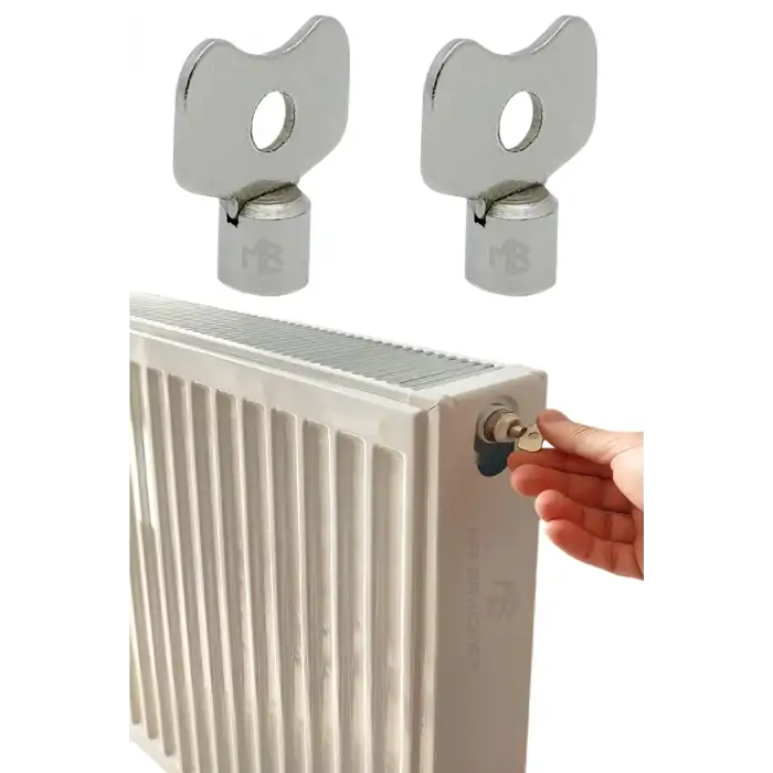 Mr.Bracket 2li Petek Hava Alma Anahtarı Aparatı - Purjör Anahtarı Radyatör Havlupan Kalorifer Bakım