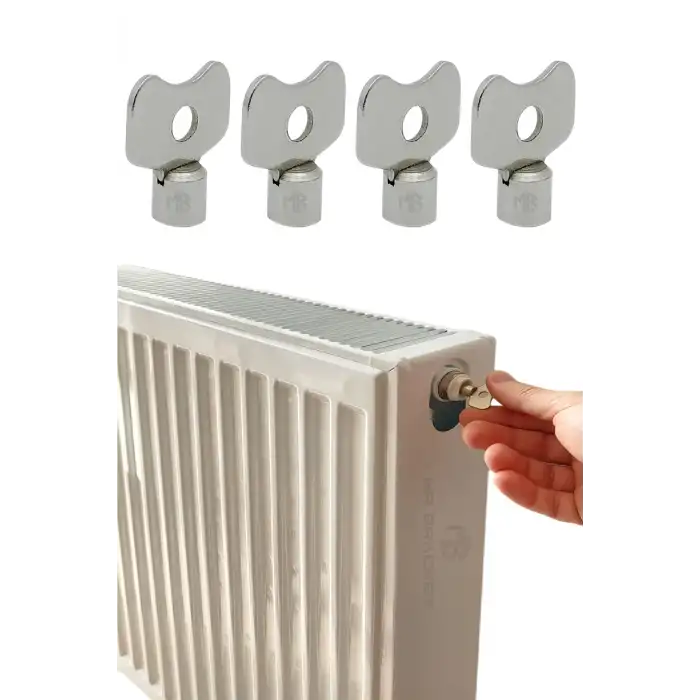 Mr.Bracket 4lü Kalorifer Petek Hava Alma Purjör Anahtarı Metal - Radyatör Petekten Su Alma Aparatı