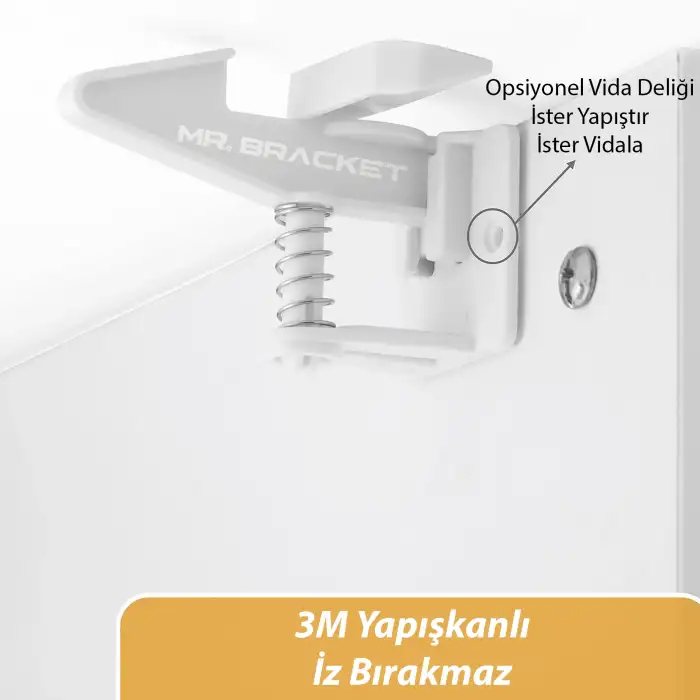 4lü Bebek Çocuk Kilit Gizli Çekmece Dolap Güvenlik Kilidi - Geliştirilmiş Versiyon 3M Yapışkanlı