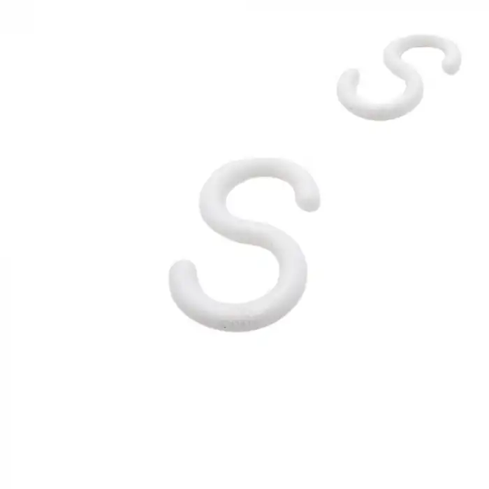 Plastik S Kanca - eS Şeklinde Kanca - Plastik Banyo Kancası - Eşya Elbise Asmak için Kanca