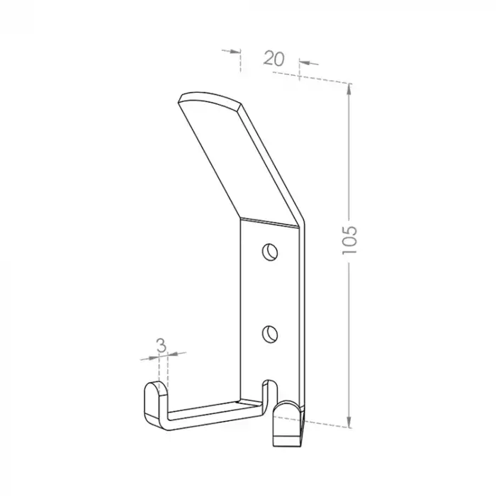 Portmanto Koç Askı Çelik Beyaz