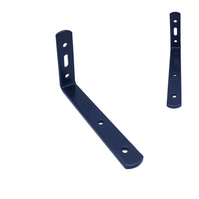 16x60x140 mm - Siyah Çelik Dolap Sabitleme Aparatı - Orta Yük Mobilya Sabitleyici Kit - Duvara Eşya Sabitleme Demiri