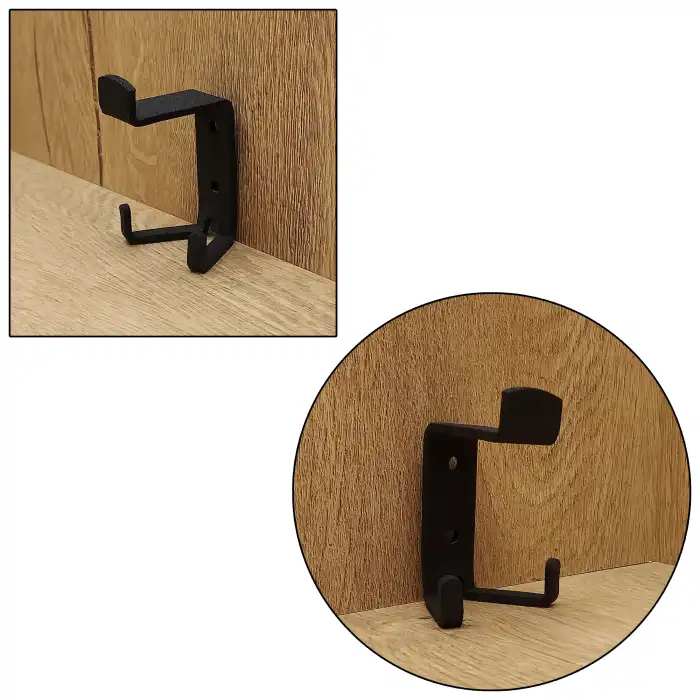 C Stil Modern Portmanto Koç Askı Texture Mat Siyah