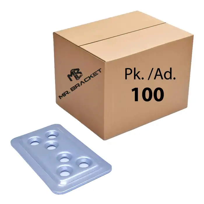 Toptan 100 ad. - 30x50mm Düz Gönye Köşebent - Metal Köşe Bağlantı Demiri Birleştirme Montaj Aparatı