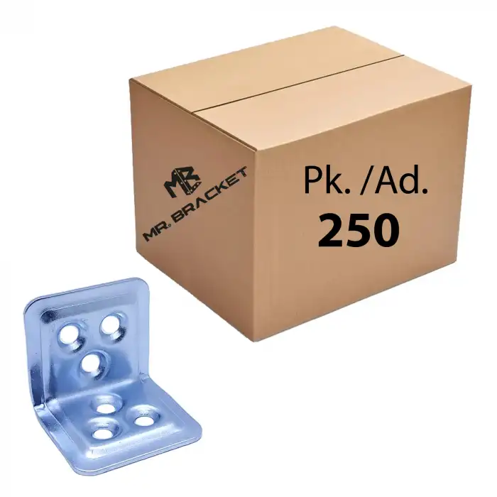 Toptan 250 ad. - 30x25x25mm L Demir Gönye Köşebent - Mobilya Dolap Köşe Birleştirme Bağlantı Aparatı