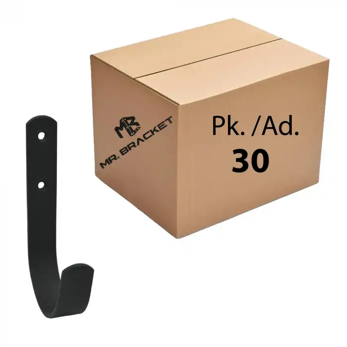Toptan 30 ad. - Çelik Büyük Yuvarlak Duvar Askısı Texture Mat Siyah - Ağır Yük Eşya Asma Aparatı