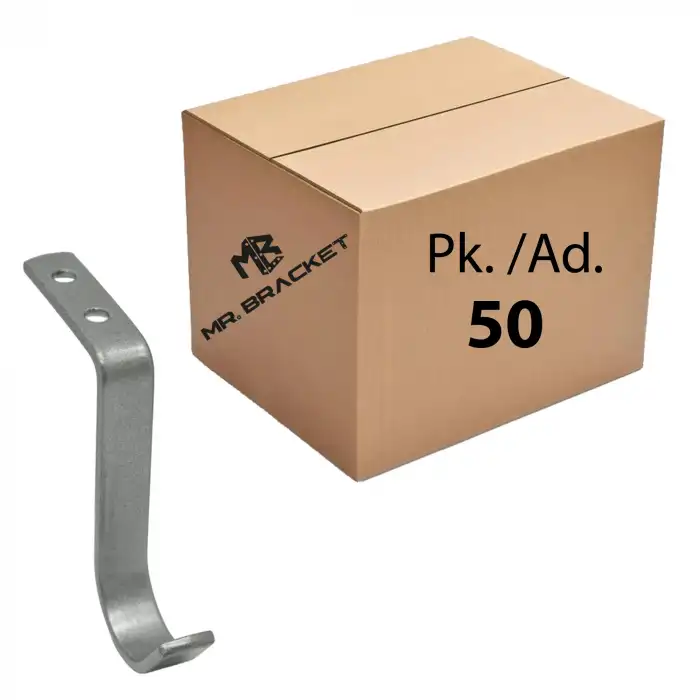 Toptan 50 ad. - Çelik Masa Altı Askısı Gümüş - Okul Sınıf Askılık Çanta Kulaklık Eşya Asma Aparatı
