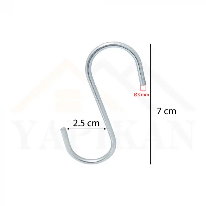 Uzun S Kanca 3.5x70 - Es Kanca Metal