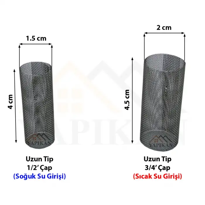 Uzun Tip Kombi Pislik Tutucu Filtresi Süzgeci 2 Li Takım Set - Petek Kombi Bakımı Süzgeç Tamiri
