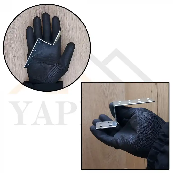 Z Gönye Demir Köşebent 40x40x40x80mm - Ze Köşe Bağlantı Birleştirme