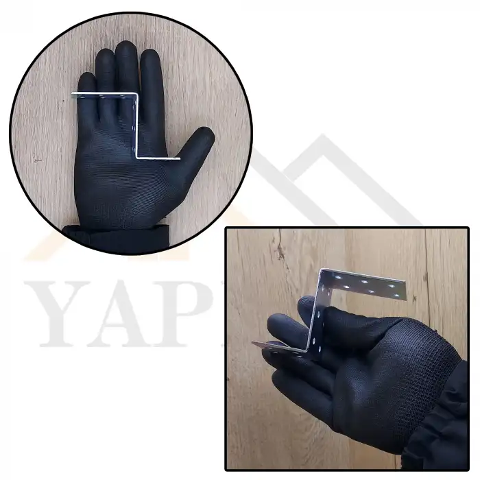 Z Gönye Demir Köşebent 40x40x60x60mm - Ze Köşe Bağlantı Birleştirme