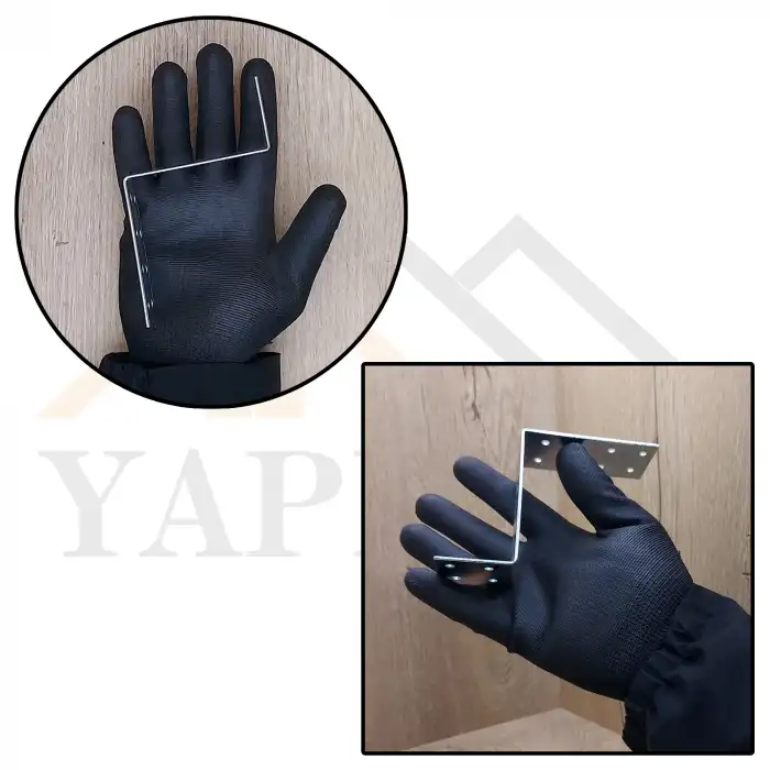 Z Gönye Demir Köşebent 40x40x80x80mm - Ze Köşe Bağlantı Birleştirme