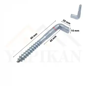 Ağır Yük L Kanca Demiri - Extra Şofben Çivisi 8.5mm Kalınlık - L Şeklinde Dolap Montaj Askı Aparatı