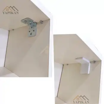 Dekoratif Plastik Kapaklı Ağır Dolap Montaj Askı Elemanı Beyaz Renk - Deprem Mobilya Dolap Sabitleme Aparatı