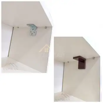 Dekoratif Plastik Kapaklı Ağır Dolap Montaj Askı Elemanı Kahverengi - Deprem Mobilya Dolap Sabitleme Aparatı