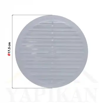 Doğalgaz Havalandırma Cam Menfezi Şeffaf Plastik Ø17.5 cm - Pencere Havalandırma Menfezi