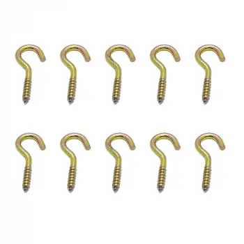 10 ad. Açık Piton Kanca 16x30 - Tavana Duy Avize Asma Kancası Demir - Duvara İp Halat Askı Aparatı