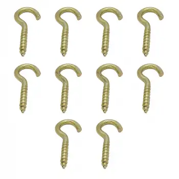 10 ad. Açık Piton Kanca 20x70 - Tavana Duy Avize Asma Kancası Demir - Duvara İp Halat Askı Aparatı