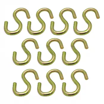 10 Ad. Metal S Kanca Büyük - Es Kanca - Gardırop Kancası Demir - Avize Eşya Elbise Asmak Için Kanca