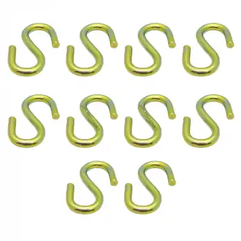 10 Ad. Metal S Kanca Küçük - Es Kanca - Gardırop Kancası Demir - Avize Eşya Elbise Asmak Için Kanca