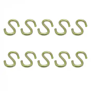 10 ad. Metal S Kanca Minik - eS Kanca - Dolap Kancası Demir - Avize Eşya Elbise Asmak için Kanca