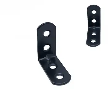 15x30x30mm Yuvarlak Başlı Köşebent Siyah Renk (federli) - L Demir Gönye Köşe Birleştirme Sabitleme Aparatı