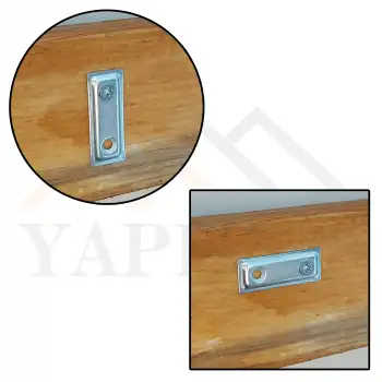 16x40mm - Düz Gönye Köşebent Bağlantı Demiri (Kod-420) - Mobilya Dolap Sabitleme Kenar Köşe Birleştirme Montaj Aparatı