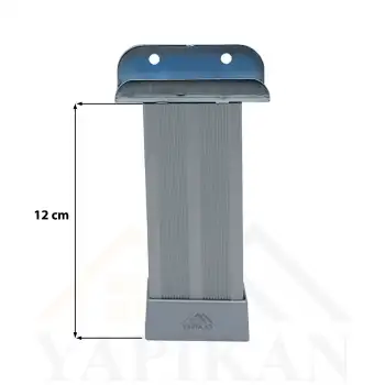 18mm Sunta MDF U Geçme Alüminyum Ayak 12 cm - Yükseklik Ayarlı - Suntaya Geçme Mobilya Dolap Baza Masa Ayağı