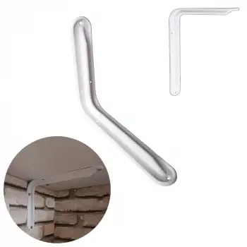 195 x 265 mm - Metal Beyaz Raf Altı Ayak Lüks Tip - Raf Tutucu Duvar Montaj Askı Aparatı - Raf Altı L Demiri Konsol Ayağı