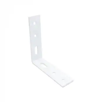 20x75x75mm- Beyaz L Demir Gönye Köşebent - Mobilya Dolap Sabitleme Köşe Bağlantı Aparatı