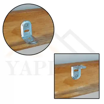 22x30x30mm - L Demir Gönye Köşebent (Kod-598) - Mobilya Dolap Raf Sabitleme Birleştirme Demiri - Köşe Bağlantı Aparatı