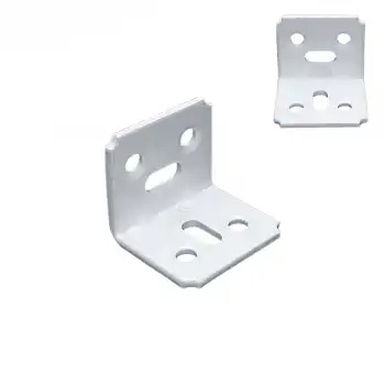 30x25x25mm Kanallı Köşebent Beyaz Renk - L Demir Gönye Köşe Birleştirme Sabitleme Aparatı
