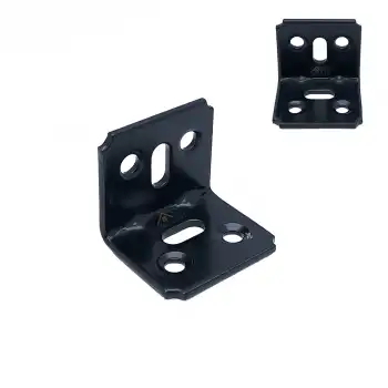 30x25x25mm Kanallı Köşebent Siyah Renk - L Demir Gönye Köşe Birleştirme Sabitleme Aparatı