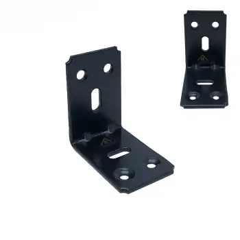 30x45x45mm Kanallı Köşebent Siyah Renk - L Demir Gönye Köşe Birleştirme Sabitleme Aparatı