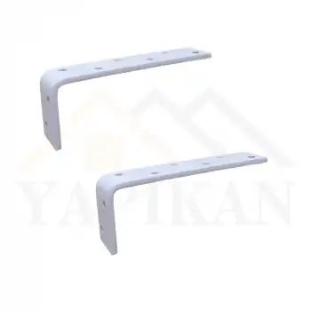 30x50x150mm Ağır Yük Köşebent Beyaz (5mm Kalınlık) - Ağır Yük Raf Destek Aparatı Demiri - Dekoratif Raf Altı L Ayak - Duvara Raf Tutucu Montaj Askı Aparatı