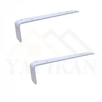 30x50x250mm Ağır Yük Köşebent Beyaz (5mm Kalınlık) - Ağır Yük Raf Destek Aparatı Demiri - Dekoratif Raf Altı L Ayak - Duvara Raf Tutucu Montaj Askı Aparatı