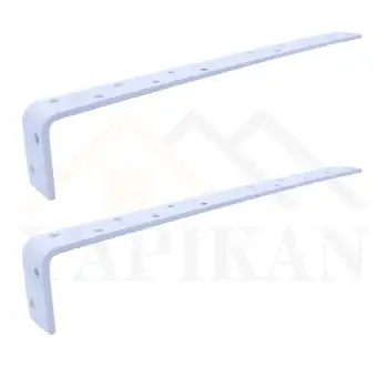 30x50x400mm Ağır Yük Köşebent Beyaz (5mm Kalınlık) - Ağır Yük Raf Destek Aparatı Demiri - Dekoratif Raf Altı L Ayak - Duvara Raf Tutucu Montaj Askı Aparatı
