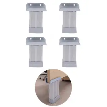 4 ad. 18mm Sunta Mdf Geçme U Alüminyum Ayak 8cm - Ayarlı Suntaya Geçme Mobilya Dolap Baza Masa Ayağı