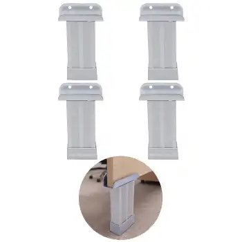 4 ad. 18mm Sunta Mdf Geçme U Alüminyum Ayak 10cm- Ayarlı Suntaya Geçme Mobilya Dolap Baza Masa Ayağı