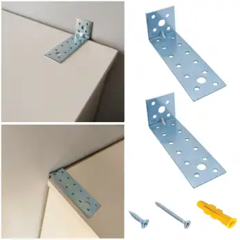 40x40x120 mm - Deprem Güvenliği Dolap Sabitleme Aparatı Seti - Mobilya Portmanto Gardırop Duvara Sabitleyici Aparat