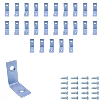 Mr. Bracket 25 ad L Demir Gönye Köşebent 12x25x25mm- Mobilya Dolap Köşe Birleştirme Bağlantı Aparatı