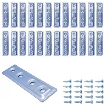 Mr. Bracket 25 ad. Düz Gönye Bağlantı Demiri 16x60mm - Mobilya Dolap Raf Köşe Birleştirme Aparatı