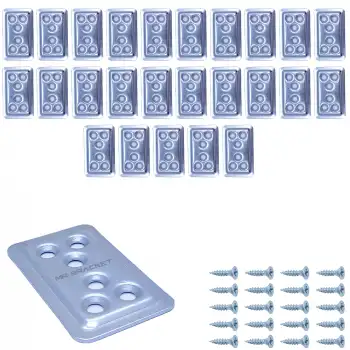 Mr. Bracket 25 ad. Düz Gönye Bağlantı Demiri 30x50mm - Mobilya Dolap Raf Köşe Birleştirme Aparatı