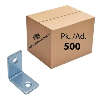 Toptan 500 ad. - 16x25x25mm L Demir Gönye Köşebent - Mobilya Dolap Köşe Birleştirme Bağlantı Aparatı