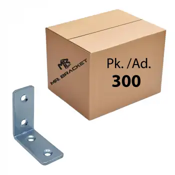 Toptan 300 ad. - 16x35x35mm L Demir Gönye Köşebent - Mobilya Dolap Köşe Birleştirme Bağlantı Aparatı