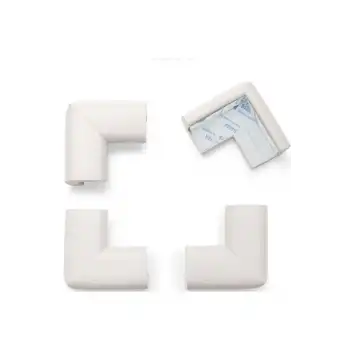 4 ad. Hazır Yapışkanlı Beyaz Kalın Kauçuk Yumuşak Bebek Köşe Koruyucu Sünger Bant Masa Kenar Koruma