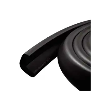 2 metre Hazır Yapışkanlı Siyah Kauçuk Bebek Kenar Koruyucu Kalın Form - Sehpa Masa Köşe Çocuk Koruma